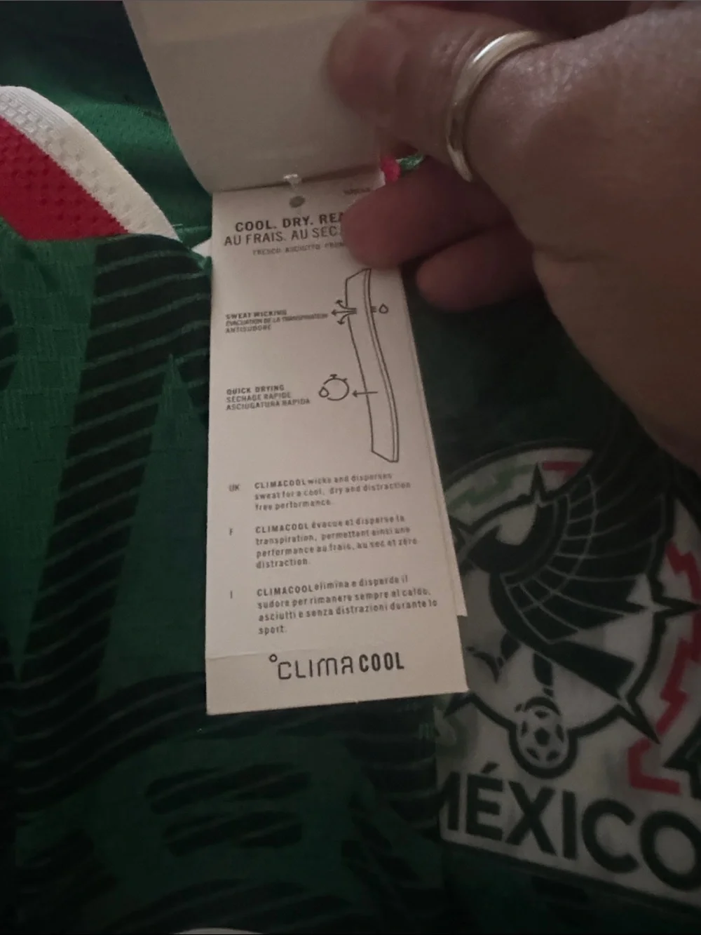adidas Mexico Green Soccer Jersey with White and Red Trim